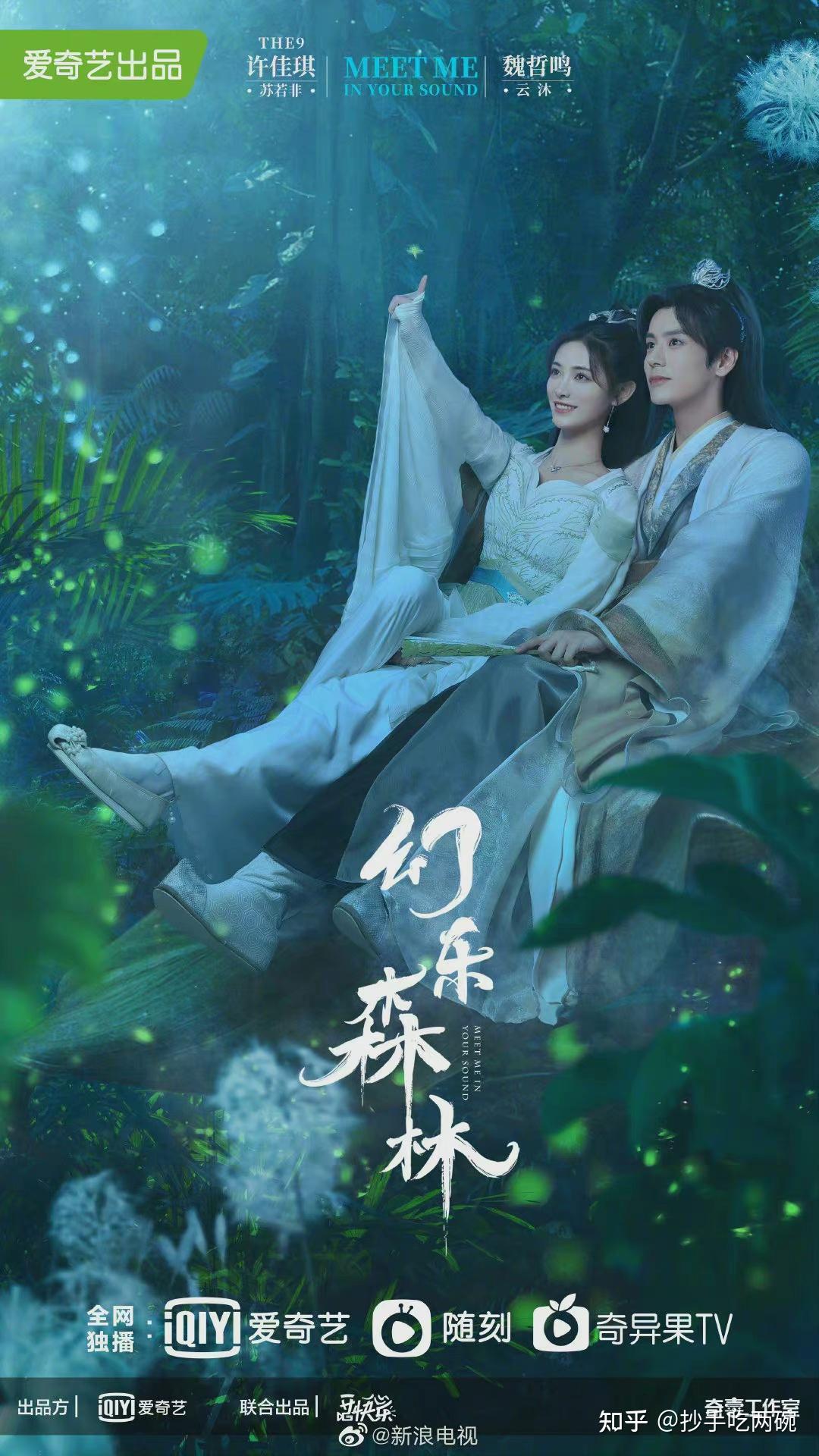 肖战玉骨遥和鲁照华幻乐森林的海报有哪些共同之处