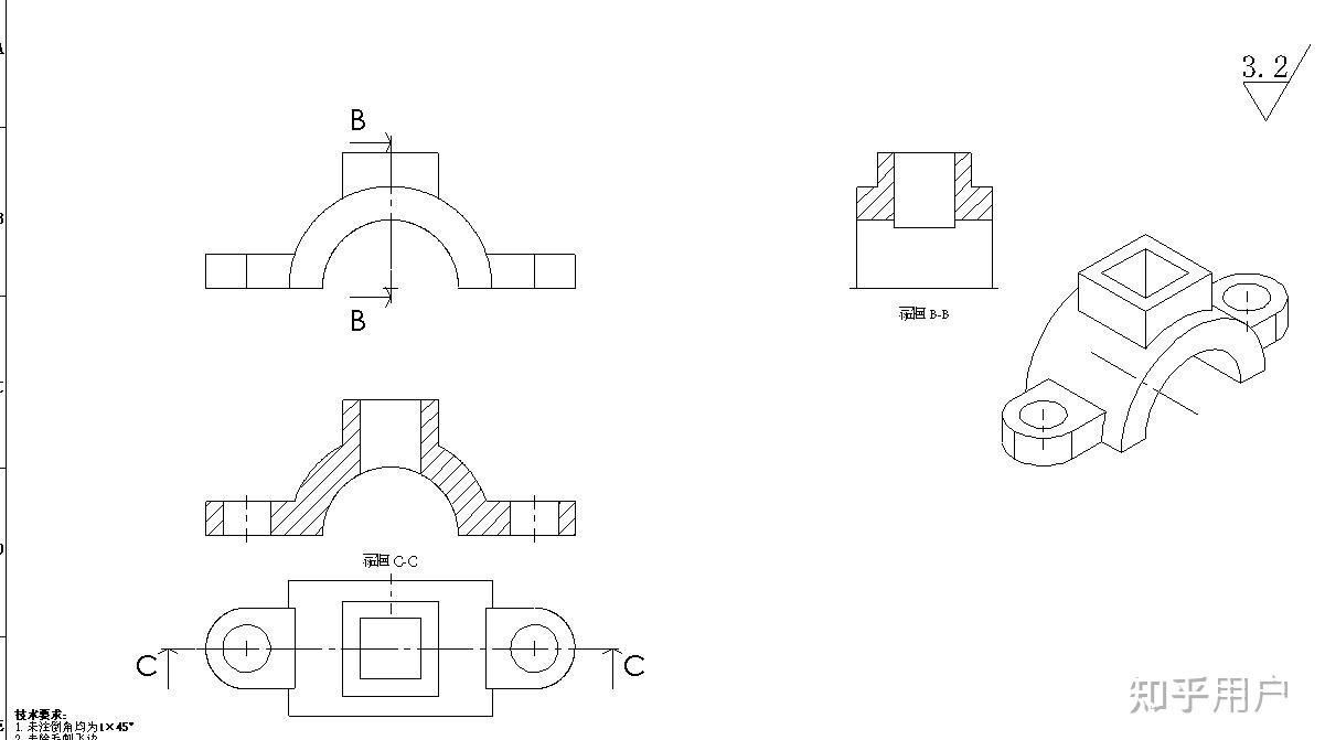 求帮画横切的剖视图机械制图题目