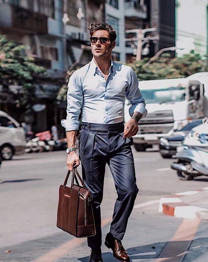 建议中国男人多穿九分裤搭配西装衬衫都有型演绎雅痞范儿