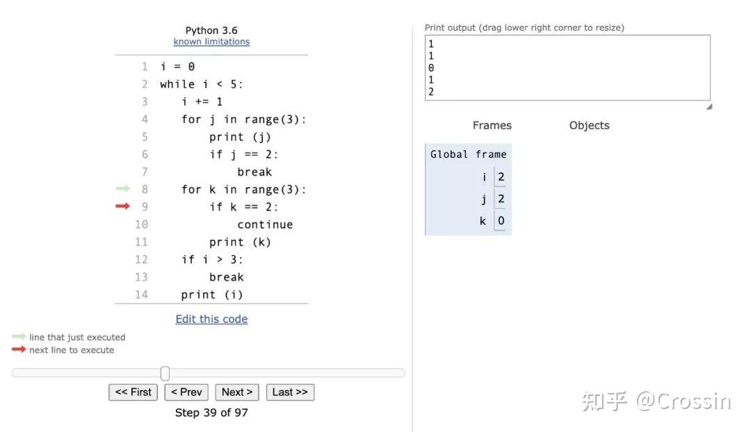 pythontutor:一个能帮你看懂程序的代码可视化工具