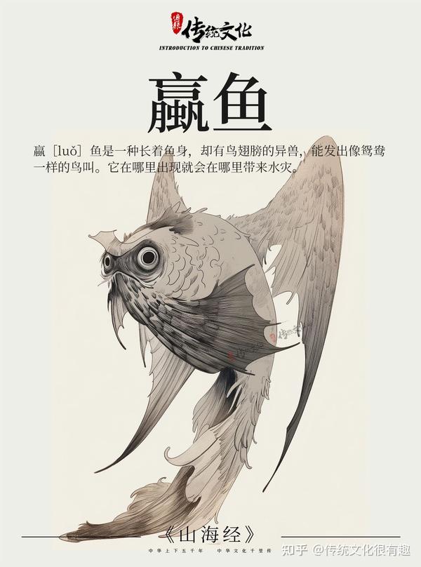 《山海经》中国神话传说上古神兽之蠃鱼 - 知乎