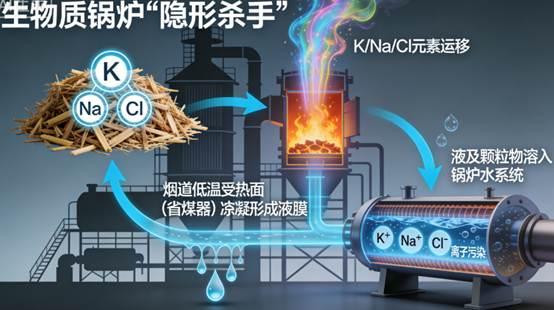 如何理解生物质燃料中钾(K)、钠(Na)、氯(Cl)元素的迁移对锅炉水质造成的特异性危害?其化学机理是什么? - 知乎