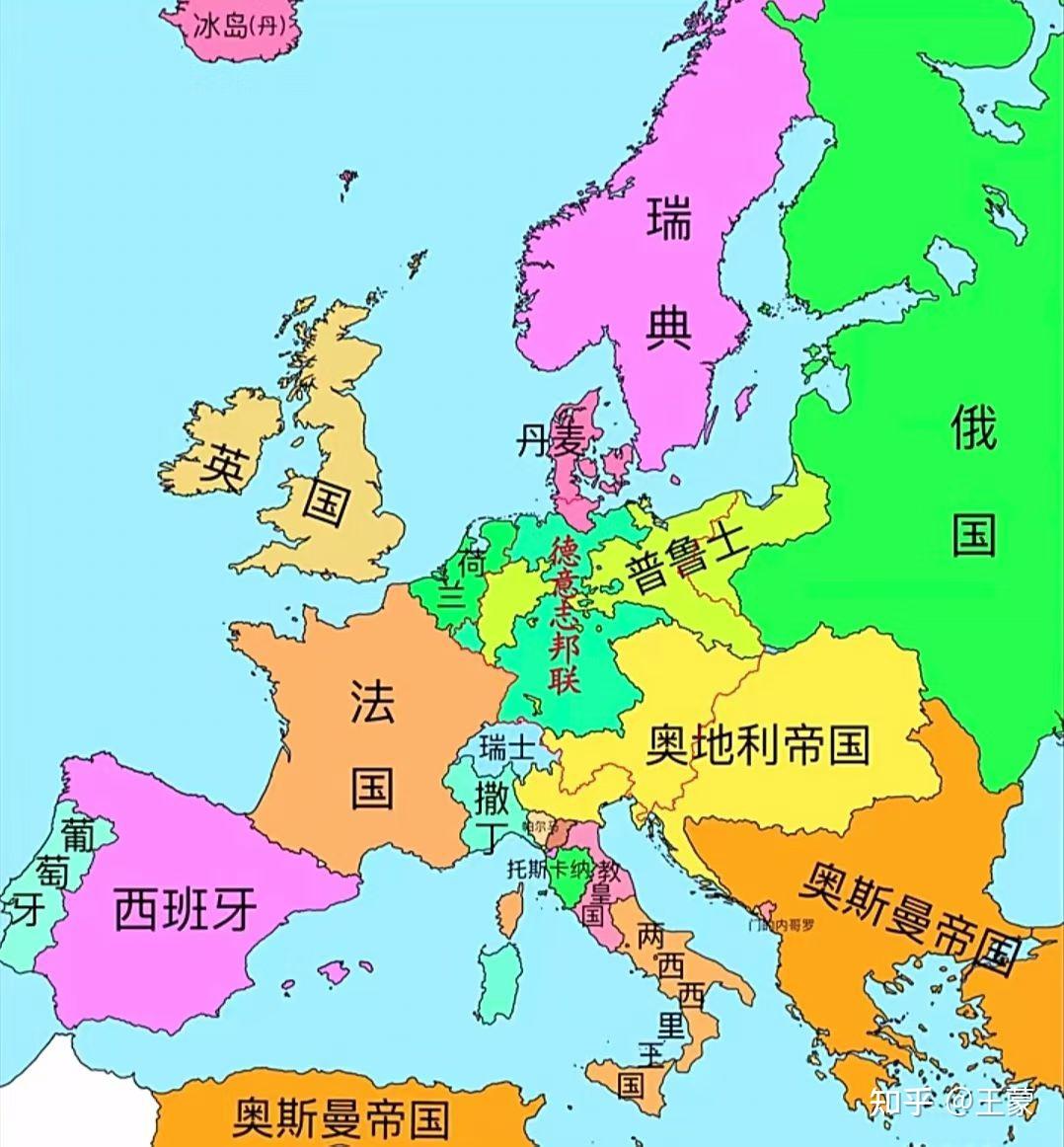拿破仑帝国时期的欧洲版图及1815年欧洲版图- 知乎