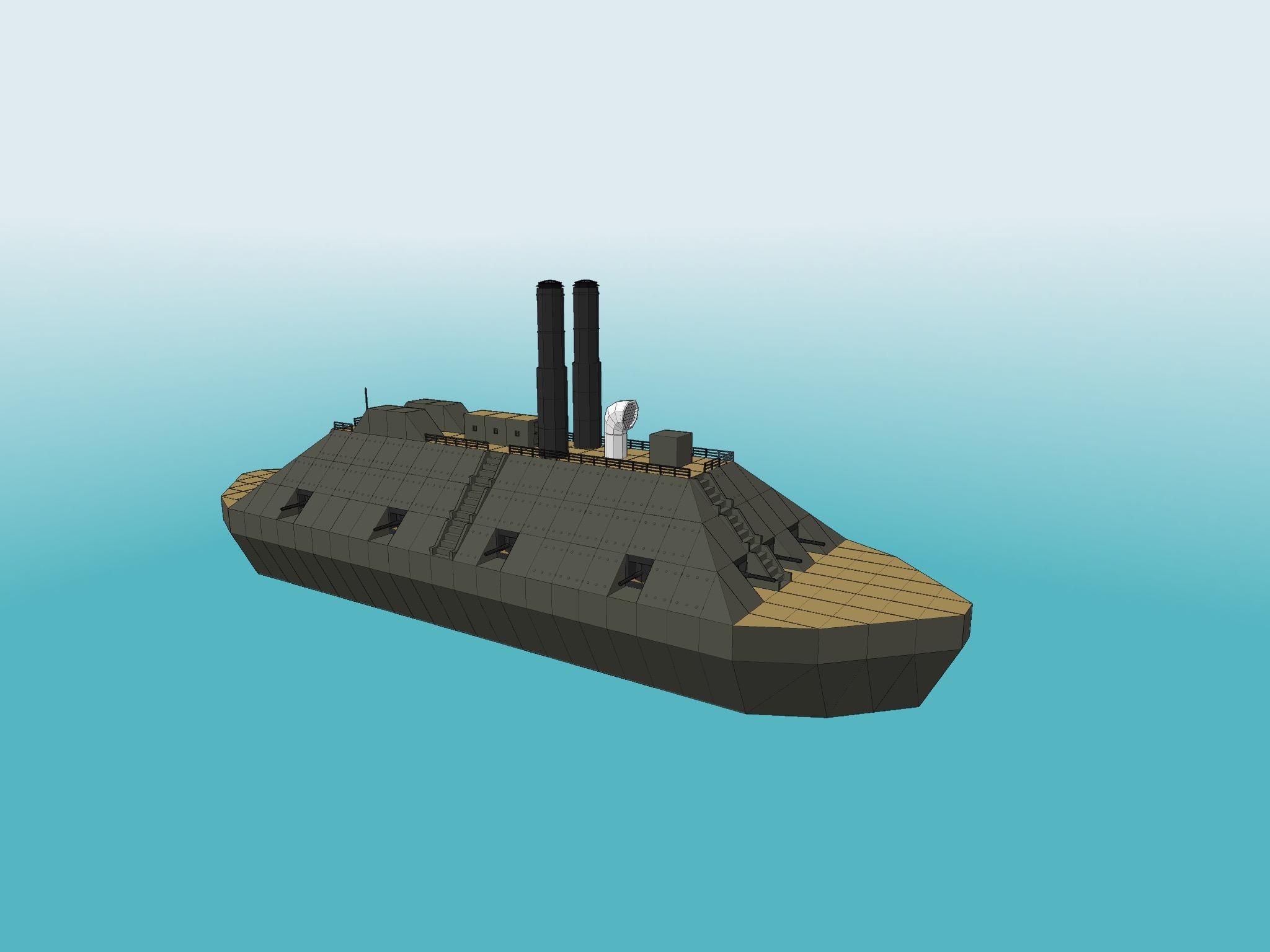 尼可的战舰打造内河铁甲舰