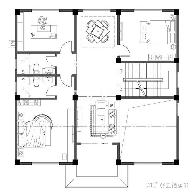 開間11米進深12米坐南朝北的自建房怎麼設計圖紙?