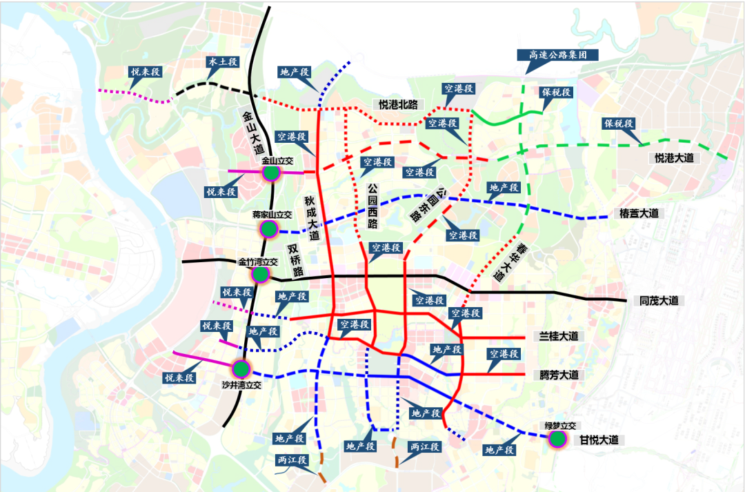 項目建成後,將打通渝北區中央公園片區與東西方向的空港和悅來的聯繫