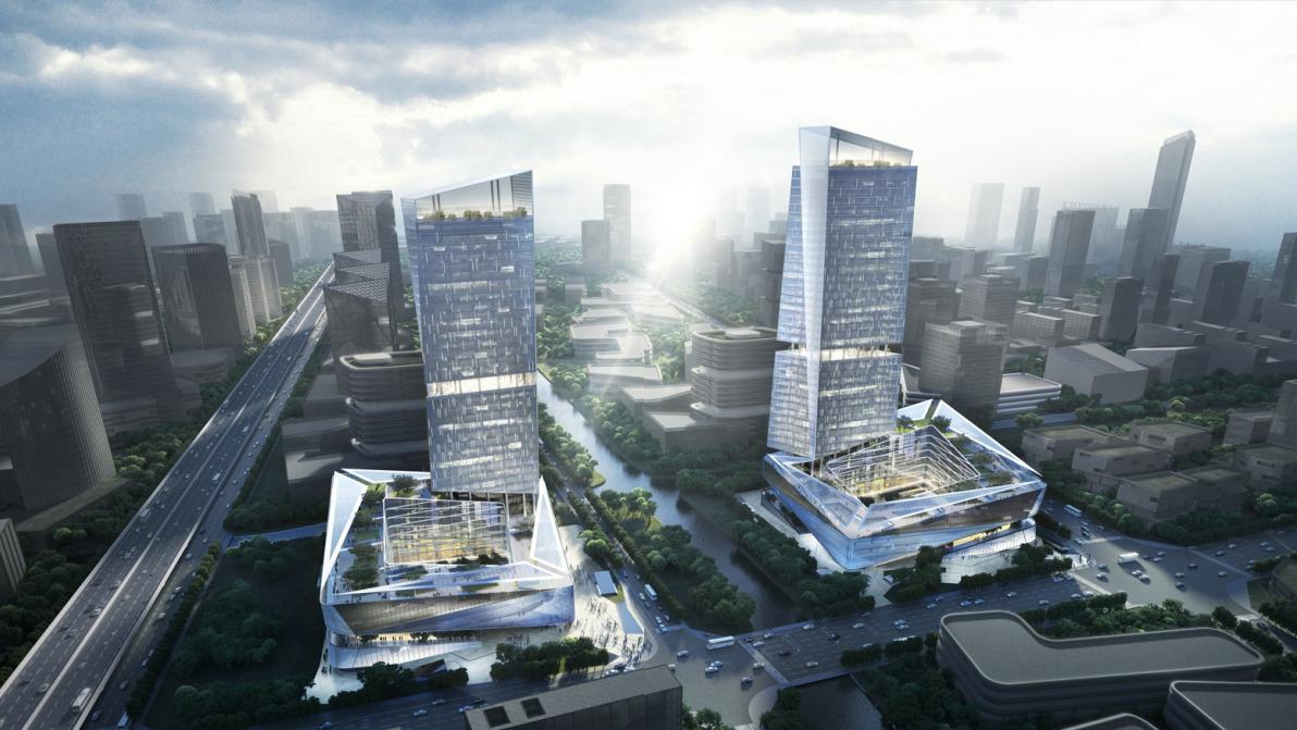 未来科技城的地标“双子塔”方案公示 - 知乎