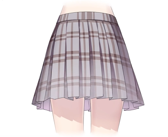 我敲本子里的jk制服裙子是怎么画出来的