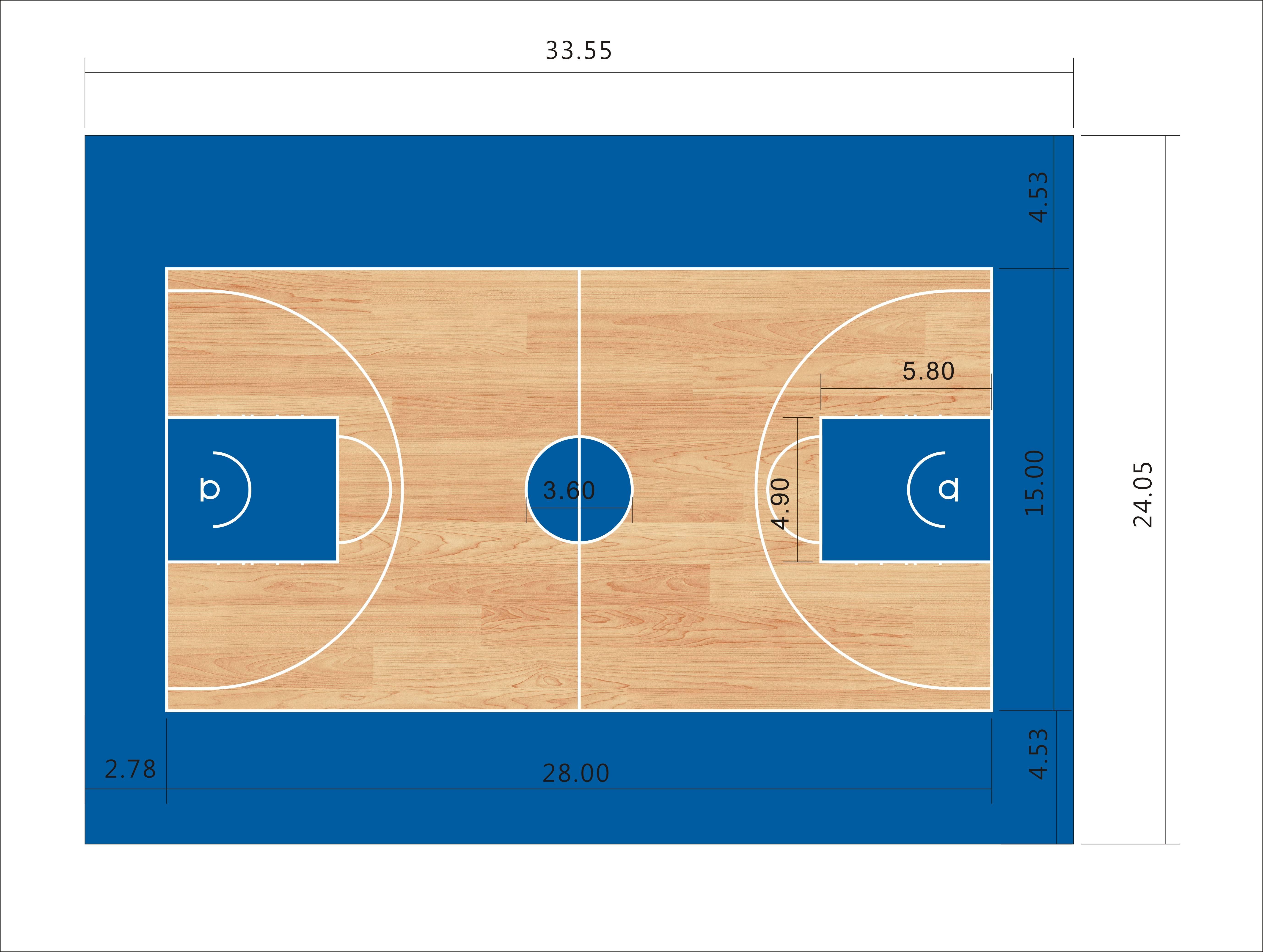 籃球場地標準尺寸畫法