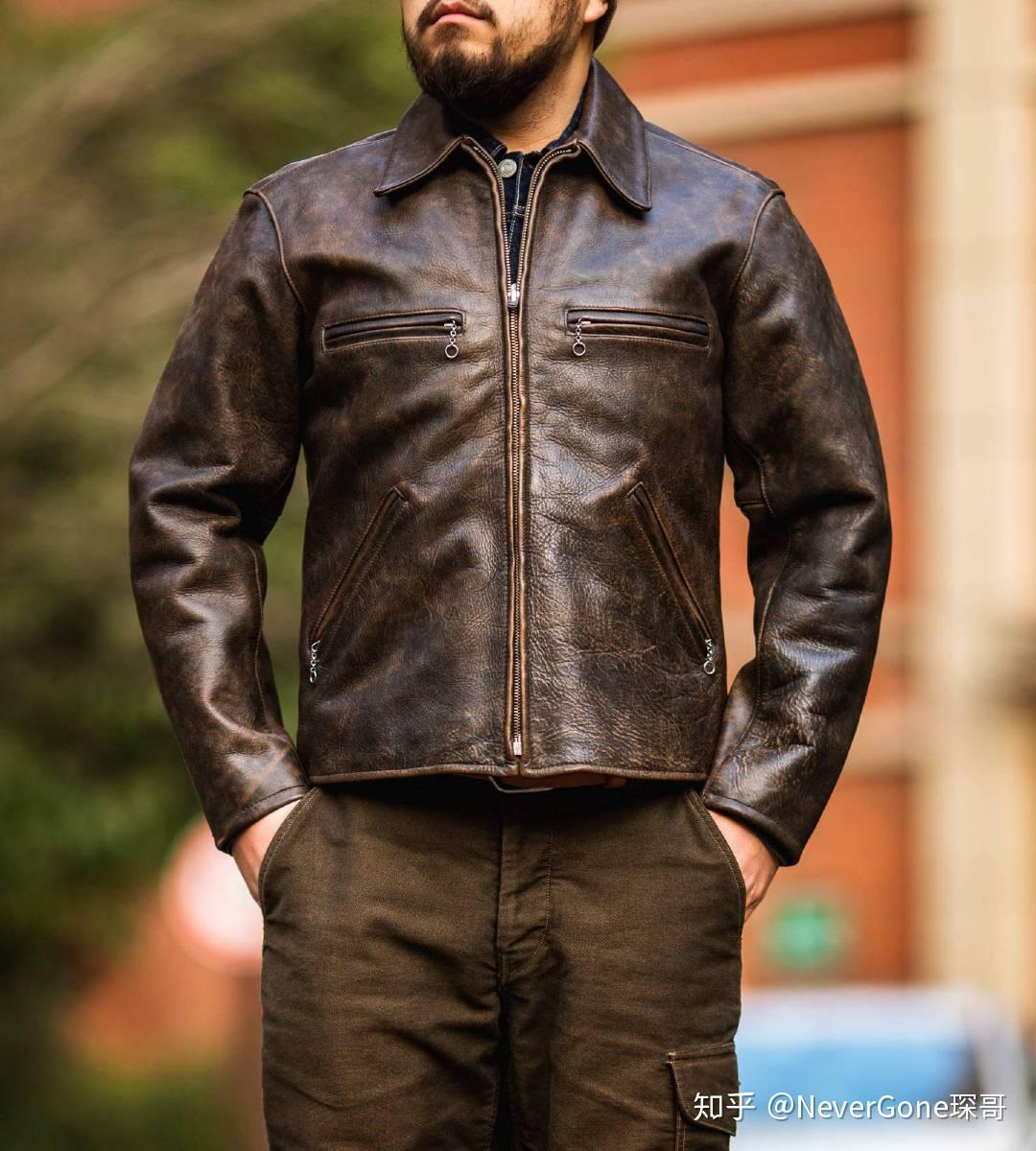 一件咔的一批的皮衣rrlowens做旧牛皮皮衣
