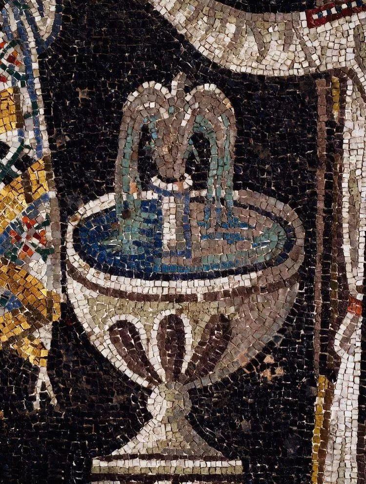 世界文化遗产:拉文纳古迹中的马赛克:圣维塔莱教堂,约540年(查士丁尼