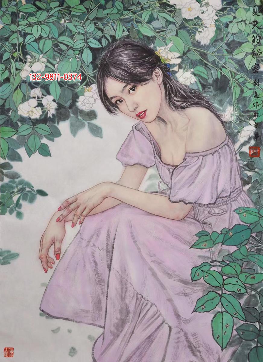 最年轻的中美协女画家刘夏人物画赏析写实唯美清新自然