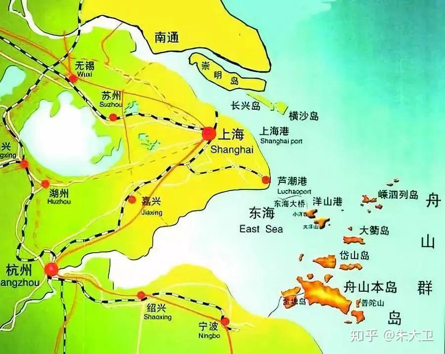 舟山背靠上海,杭州,宁波和长江三角洲辽阔腹地,面向太平洋,具有较强的
