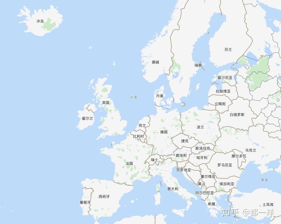 瑞典这些北欧国家也有纬度上的重合,所以英国的地理位置,大体介于西欧