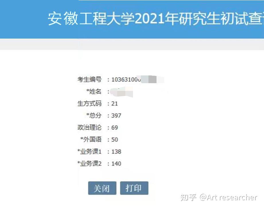 安徽工程大學藝術考研2021學碩第一初試397上岸專業成績140138