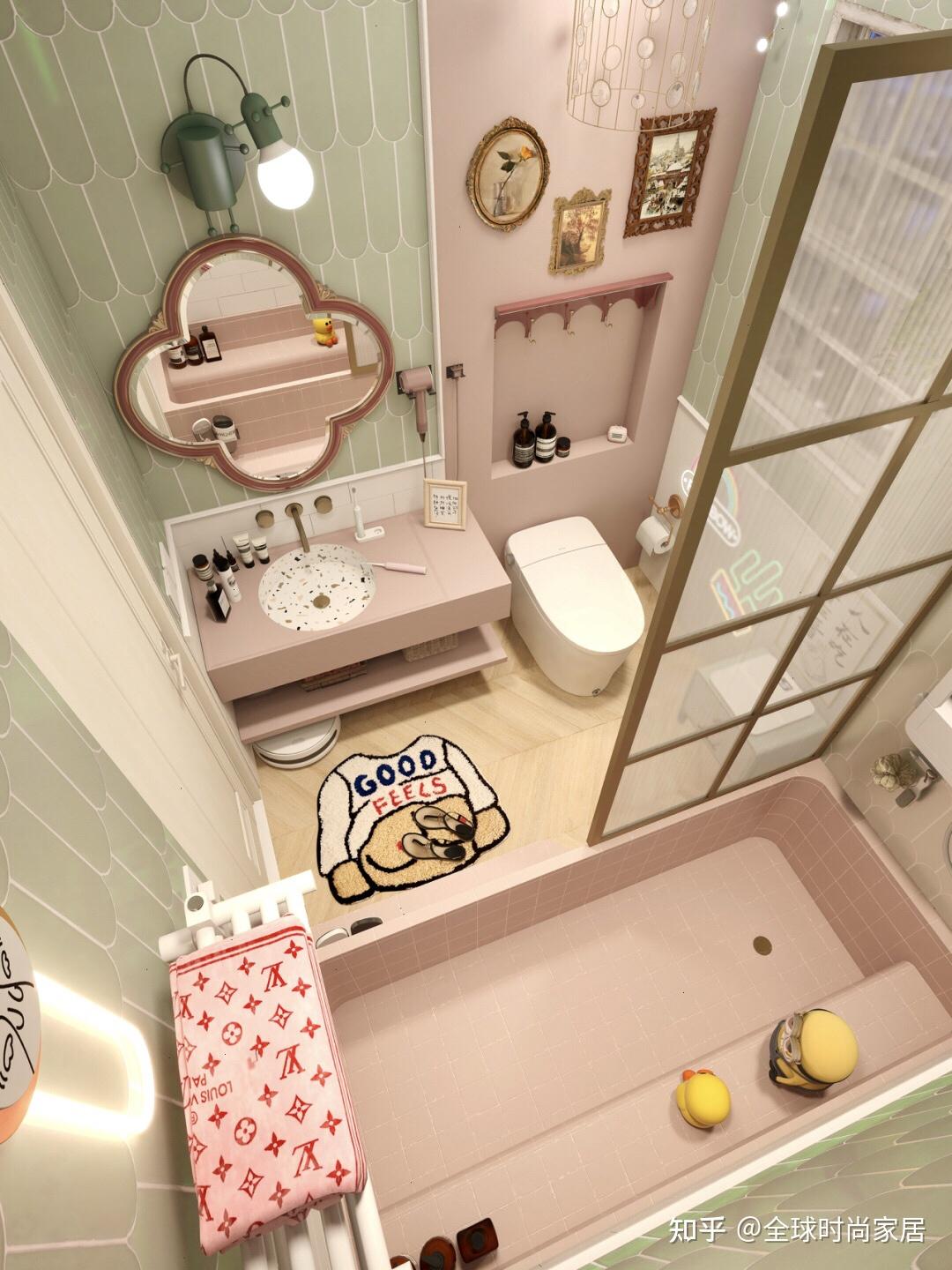 卫生间设计，小浴室做砖砌浴缸，不要太舒服！ - 知乎