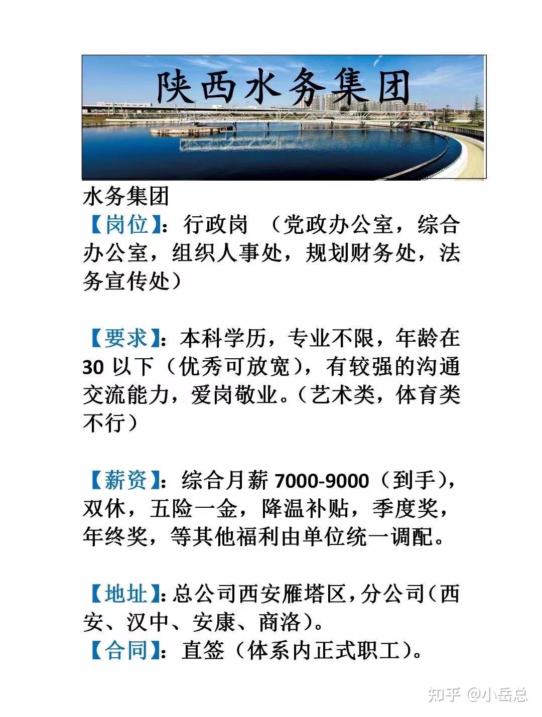 陕西水务集团西安汉中安康延安商洛岗位信息统招本科生优质的就业选择