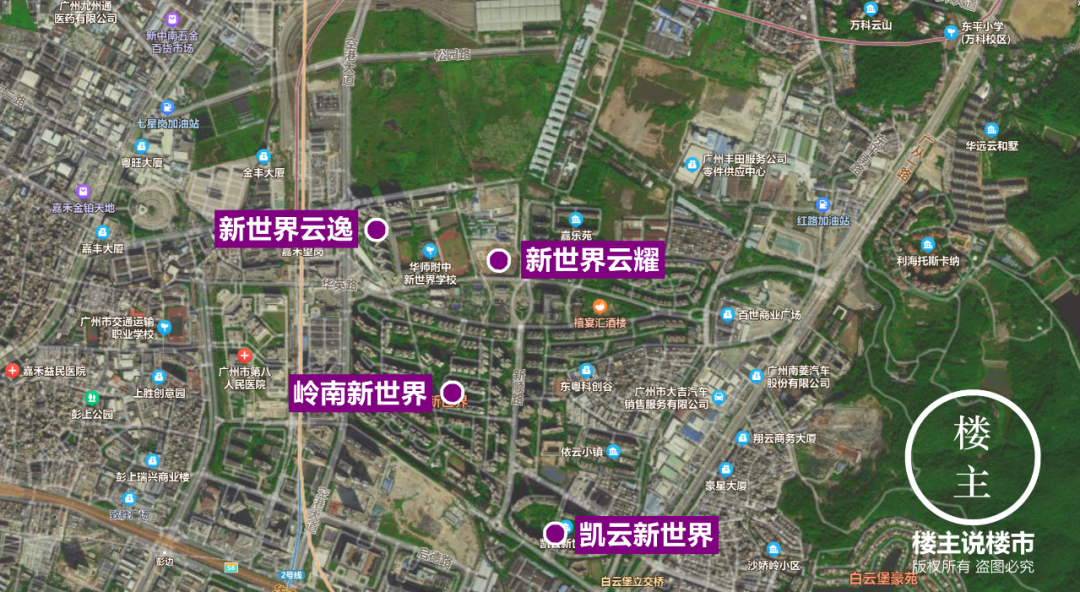 岭南新世界建于2000年,楼龄较老,绿化较好,总户数1.