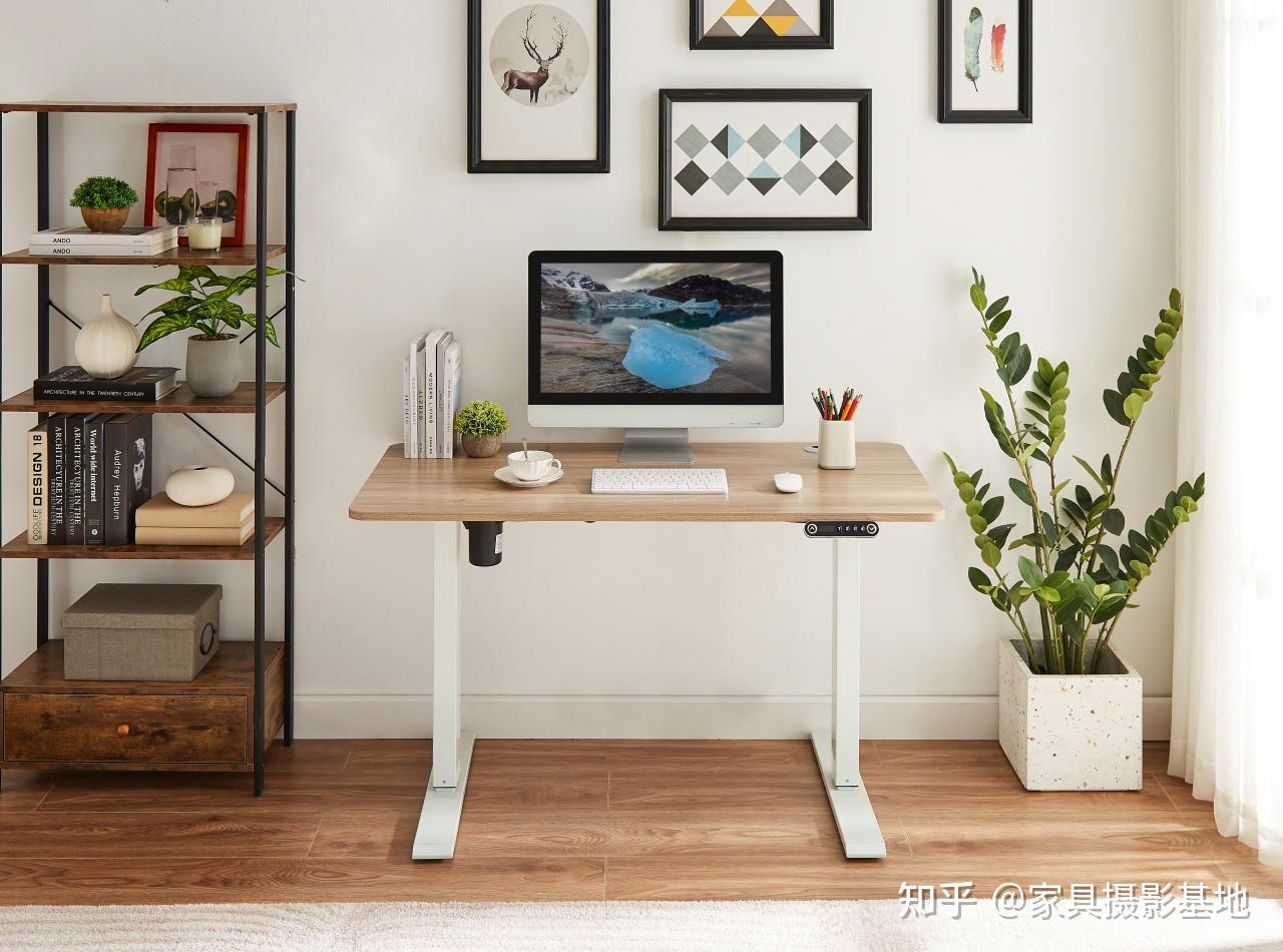 家具摄影惠州展会设计电脑桌现场拍摄图