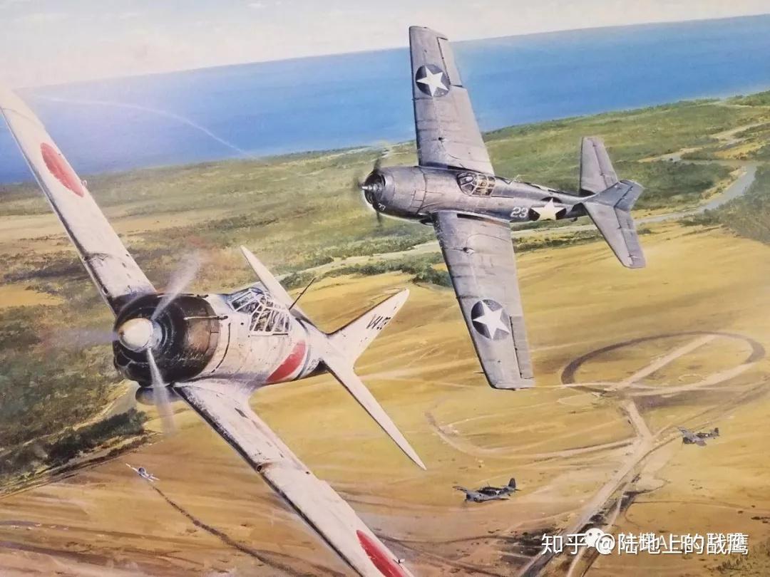 美軍的格魯曼f4f野貓戰鬥機盟軍發現使用傳統的空戰方法對抗零戰簡直