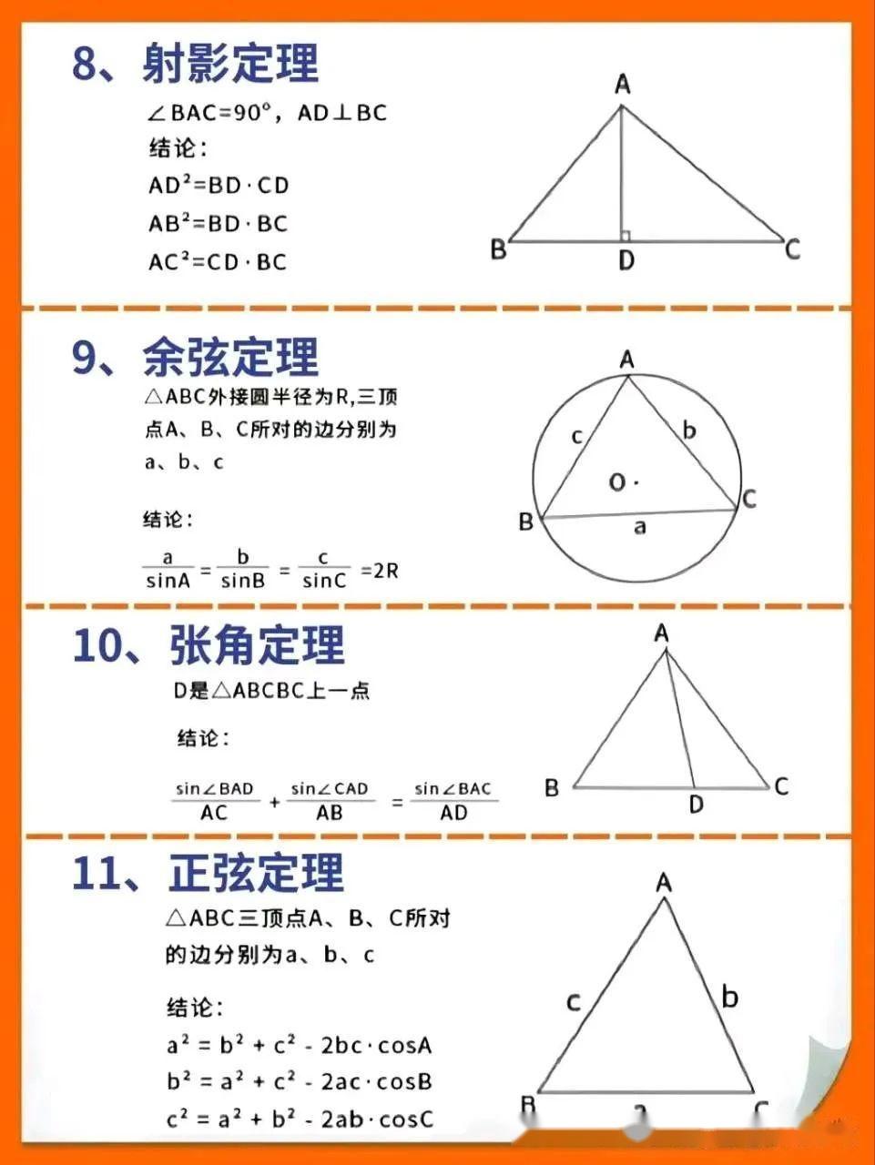 记住初中数学最常用的24个几何定理,初三复习事半功倍! - 知乎