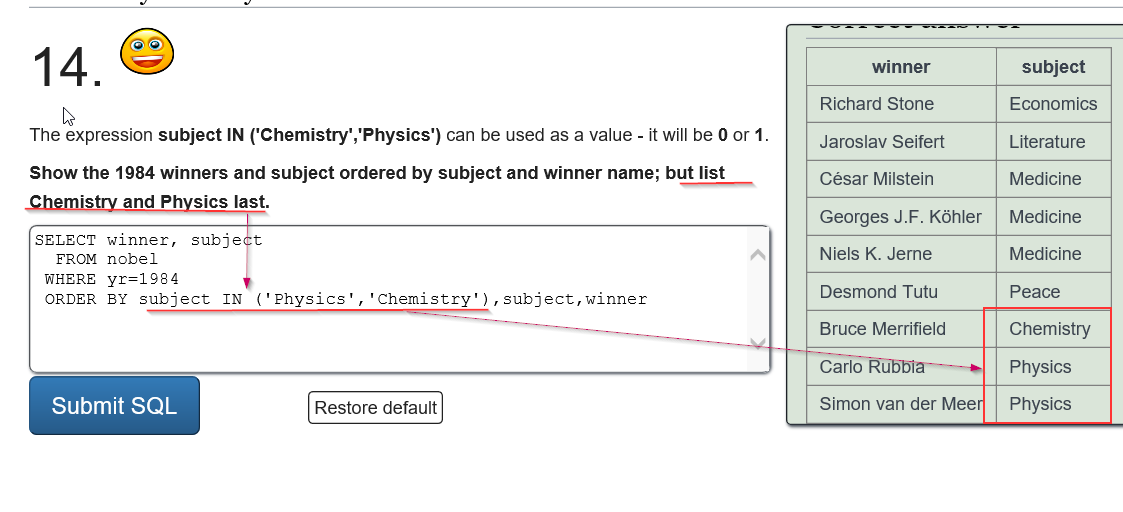 Sqlzoo 1 