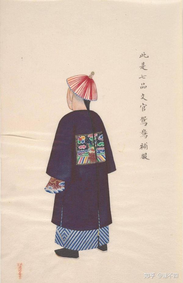 清朝官员服饰等级补服图 - 知乎