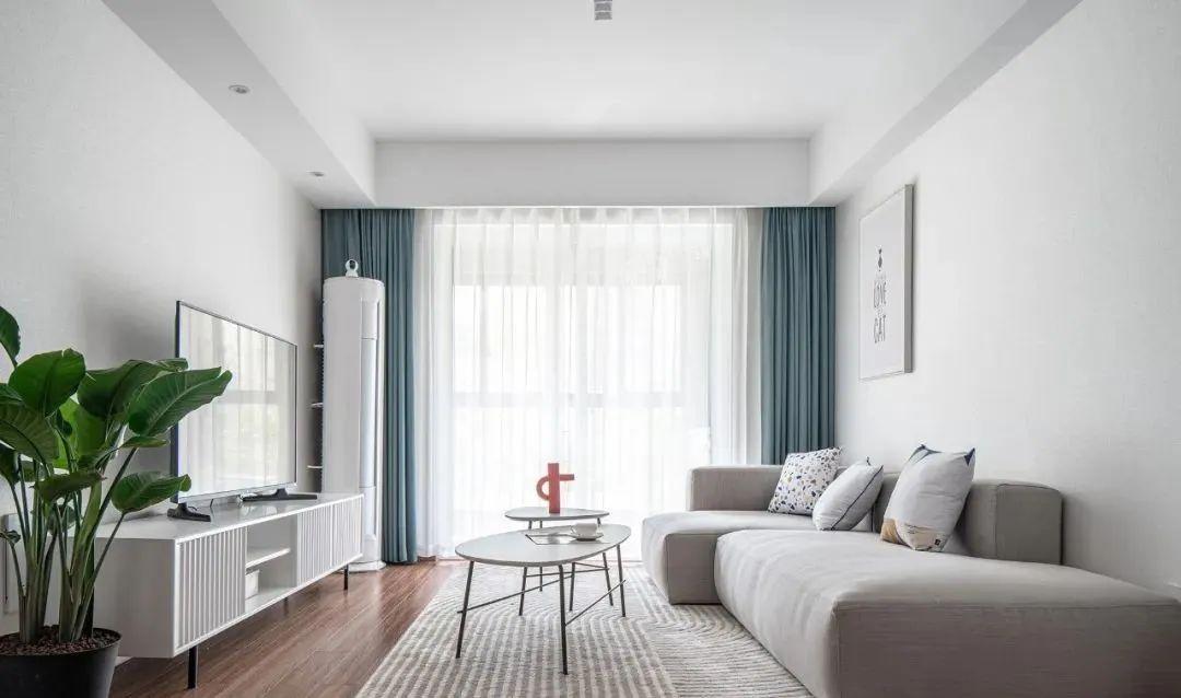 装修效果图丨88m05简约风格新房装修,简单清爽小户型!