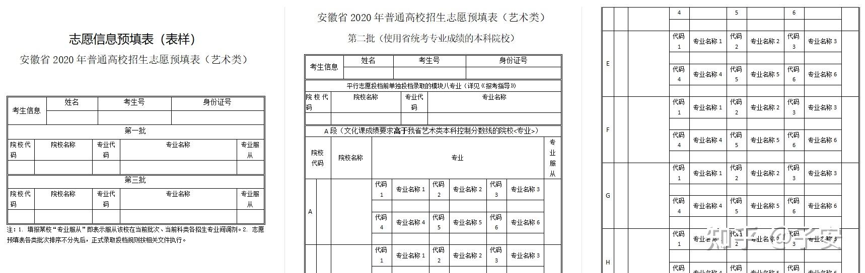 高考政策讲解》《2020年安徽志愿信息预填表》《安徽省2021年普通高等