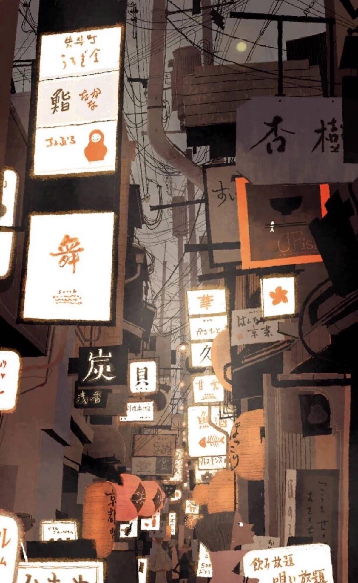 有没有日系动漫街道壁纸?