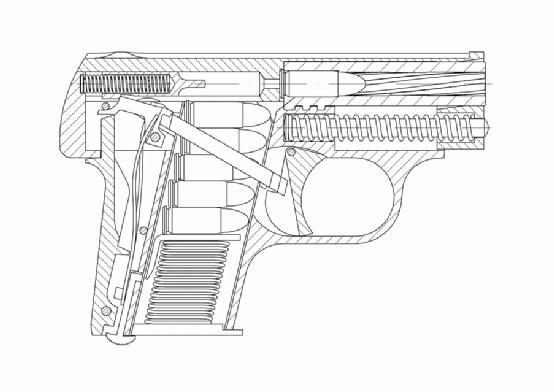 用三维数模解析枪史上第一支袖珍手枪的结构(经典枪械的经典结构,稍有