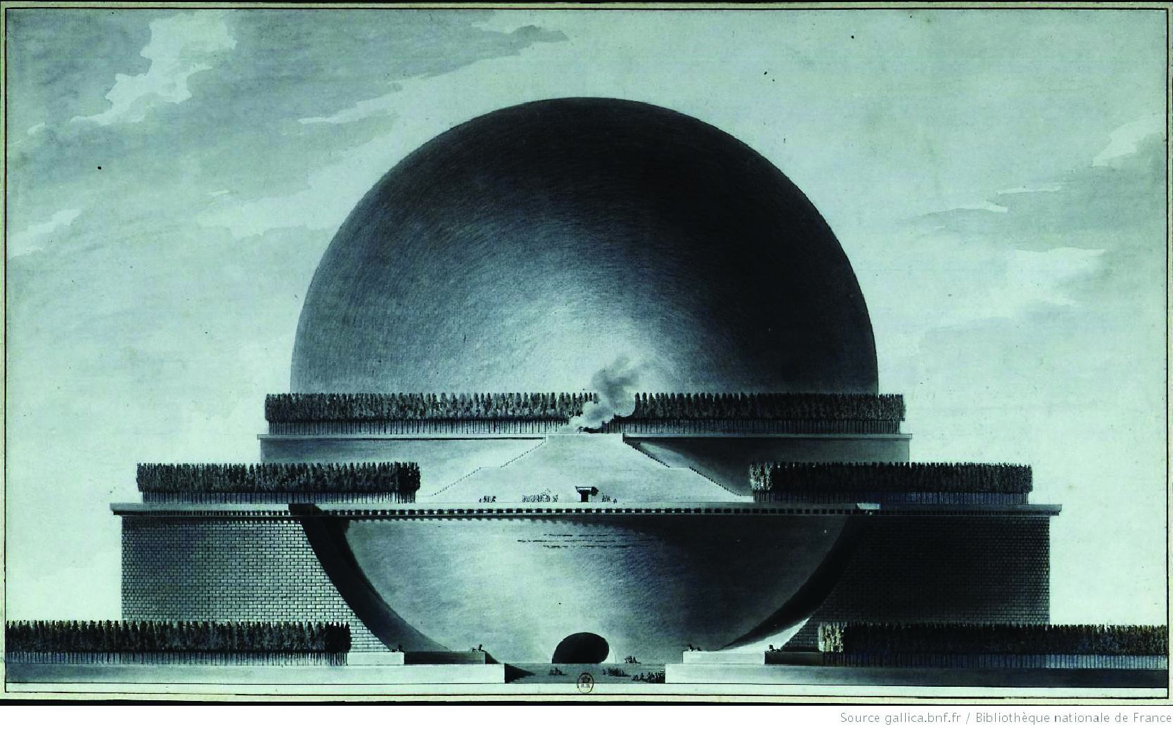 newton, etienne-louis boullee,1784  bibliotheque nationale de
