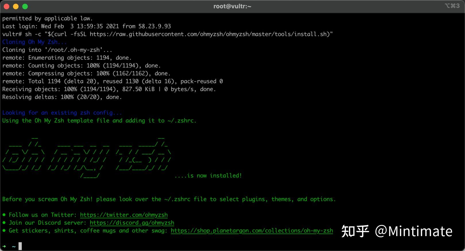 Linux/Mac如何配置zsh并使用Ohmyzsh？让你的终端更加好用 知乎