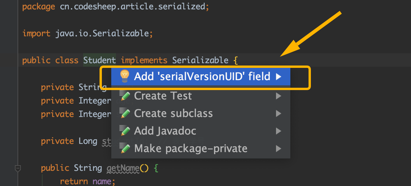 serialversionuid，serialversionuid=1L