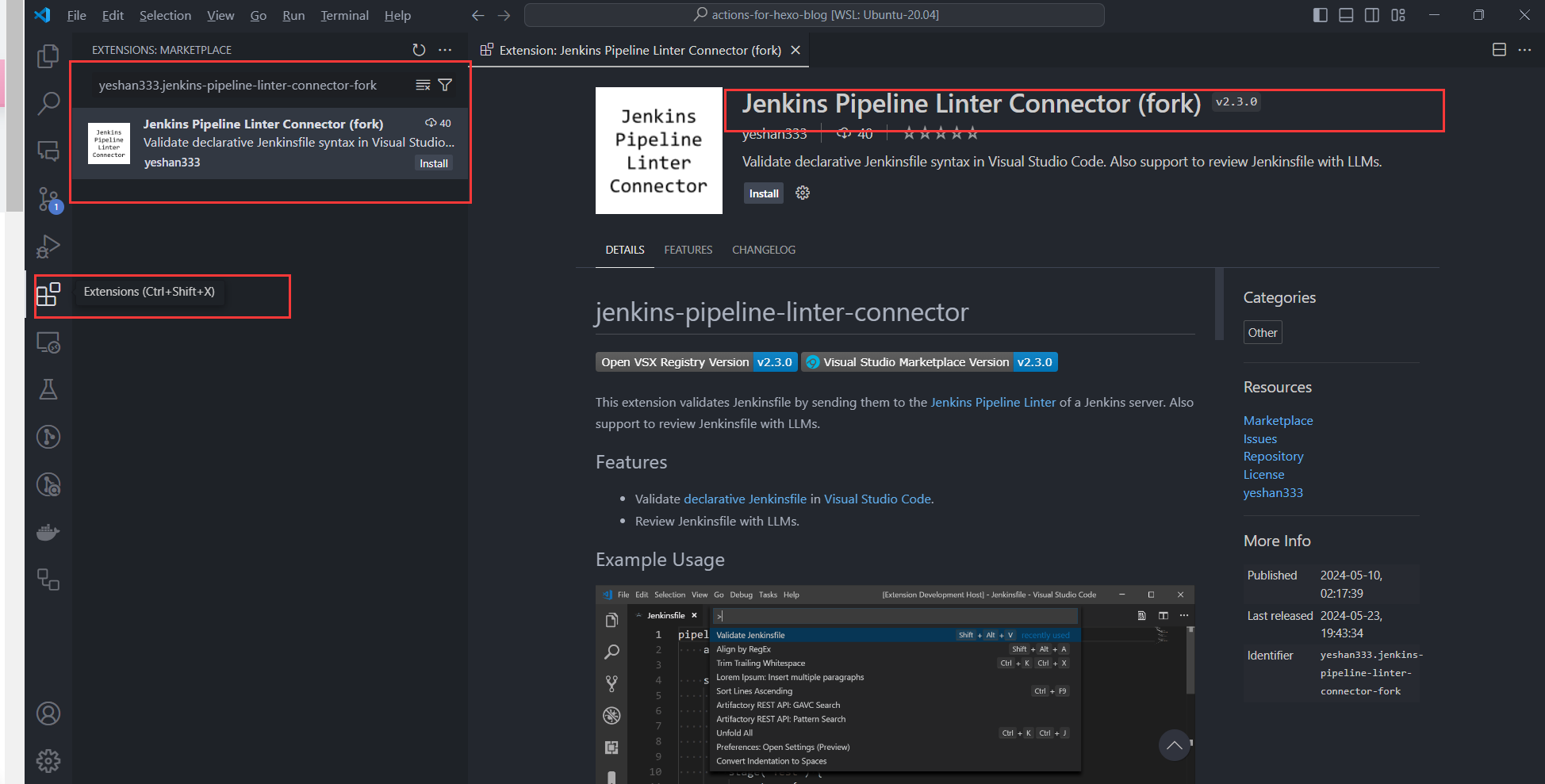 使用 vscode 插件 vscode-jenkins-pipeline-linter-connector 和 LLMs 大模型校验你的 ...