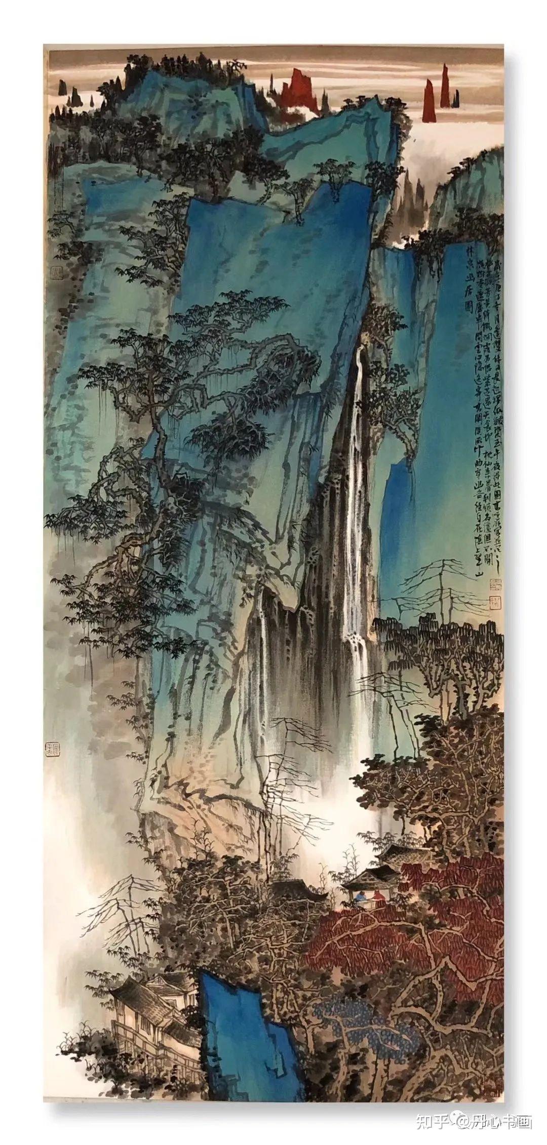 气韵雄浑绮丽清秀重彩山水画家高顺岭