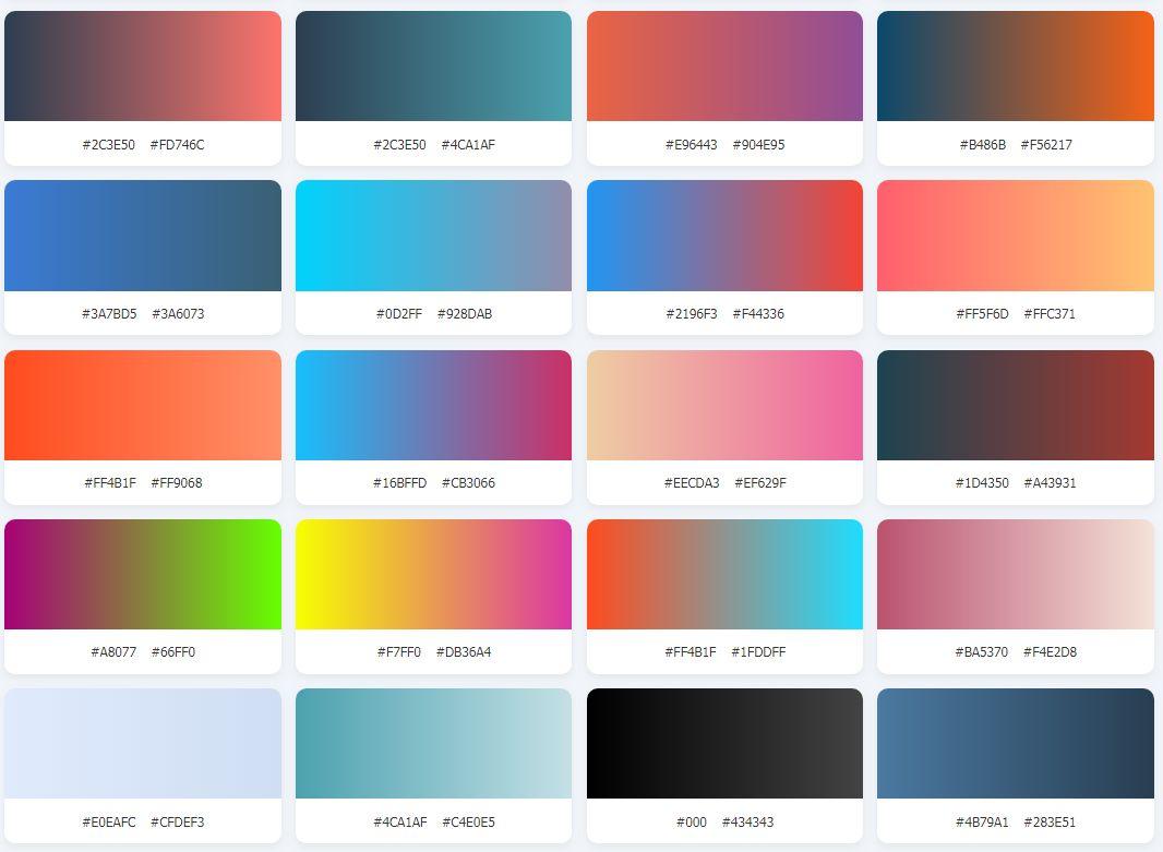 配色-300款渐变配色方案 - 知乎