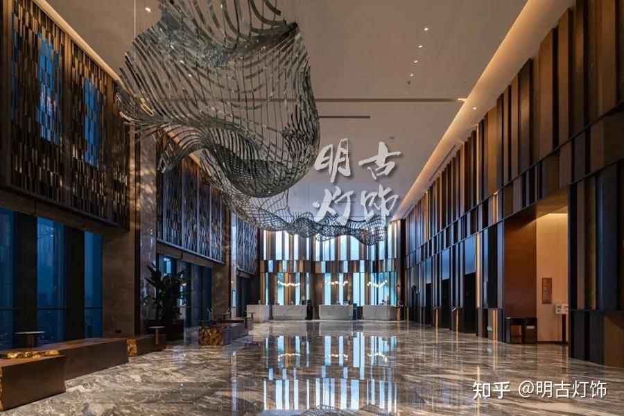 希尔顿酒店大堂现代艺术吊饰定制设计细节 - 知乎