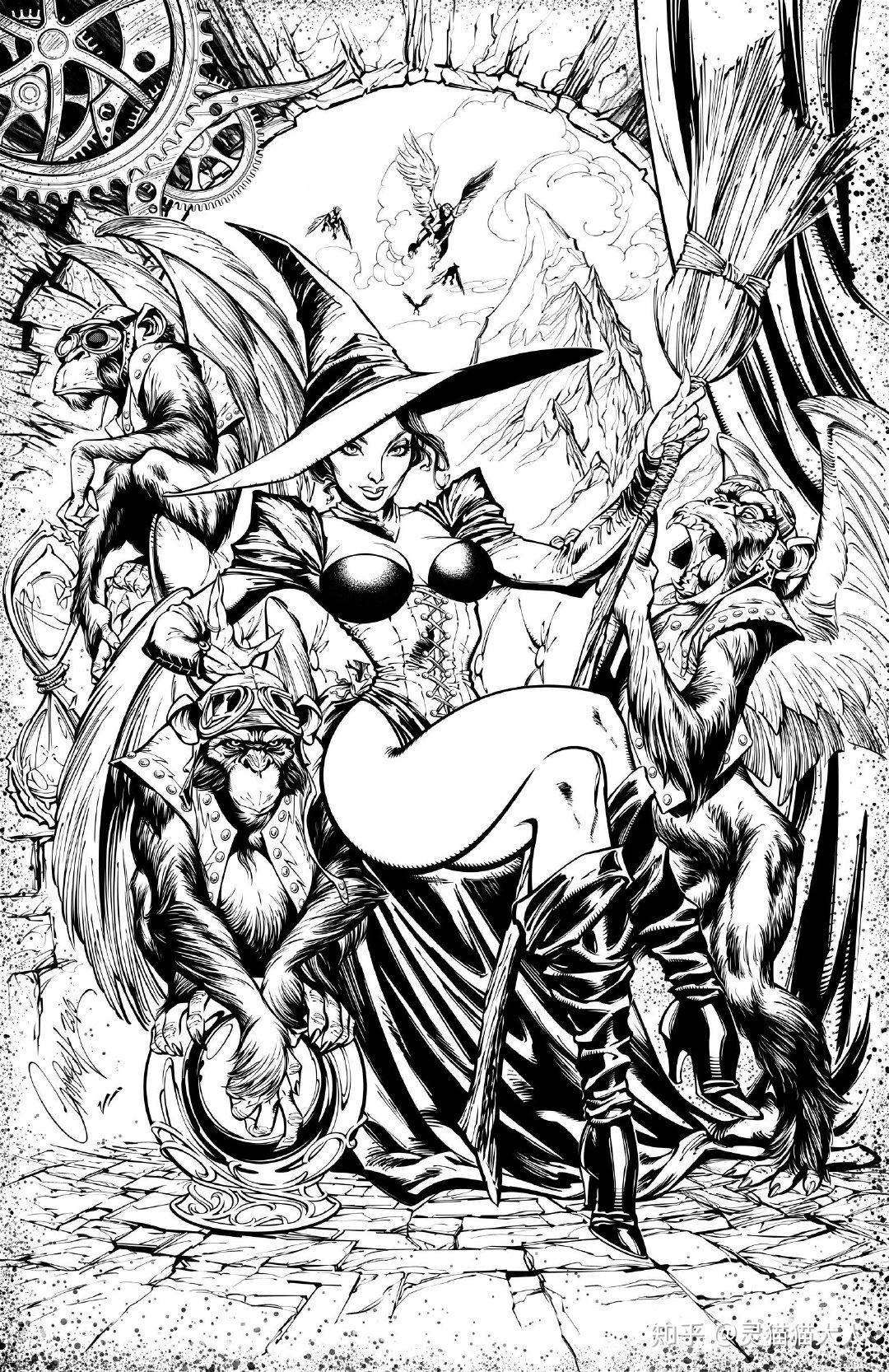 插画家vitaliiakovlev插画线稿满满的美漫风格