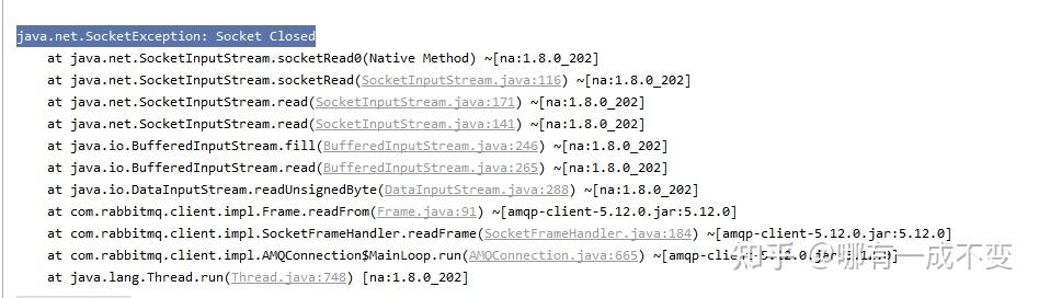 springboot 配置 rabbitMQ 报错java.net.SocketException: Socket Closed - 知乎