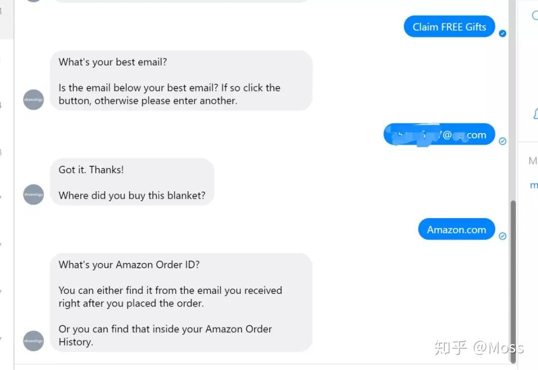 我们被跳转到了facebook messenger以后,就直接可以开始聊天了,下面我