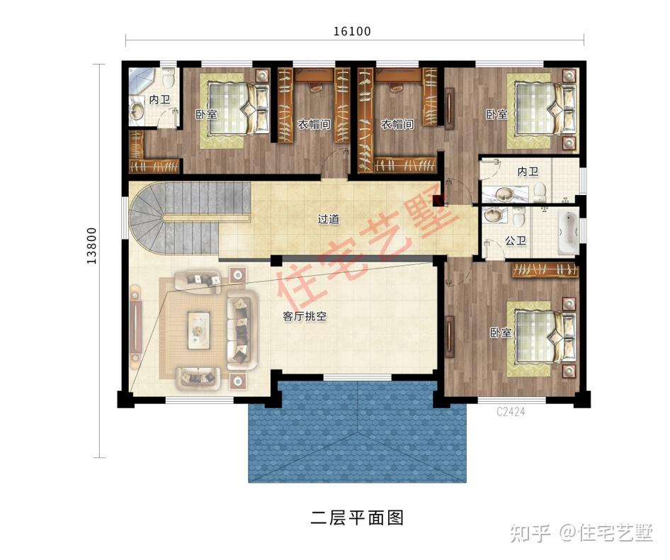 开间16米进深13米建这样的三层别墅造价你猜多少钱