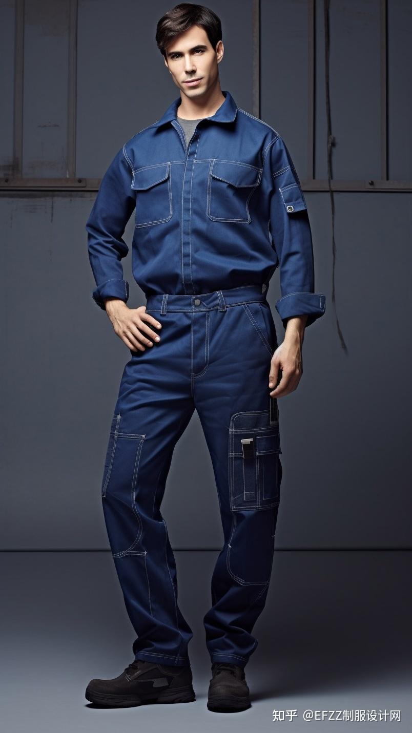 夏季牛仔工作服套装男纯棉焊工工装厂服