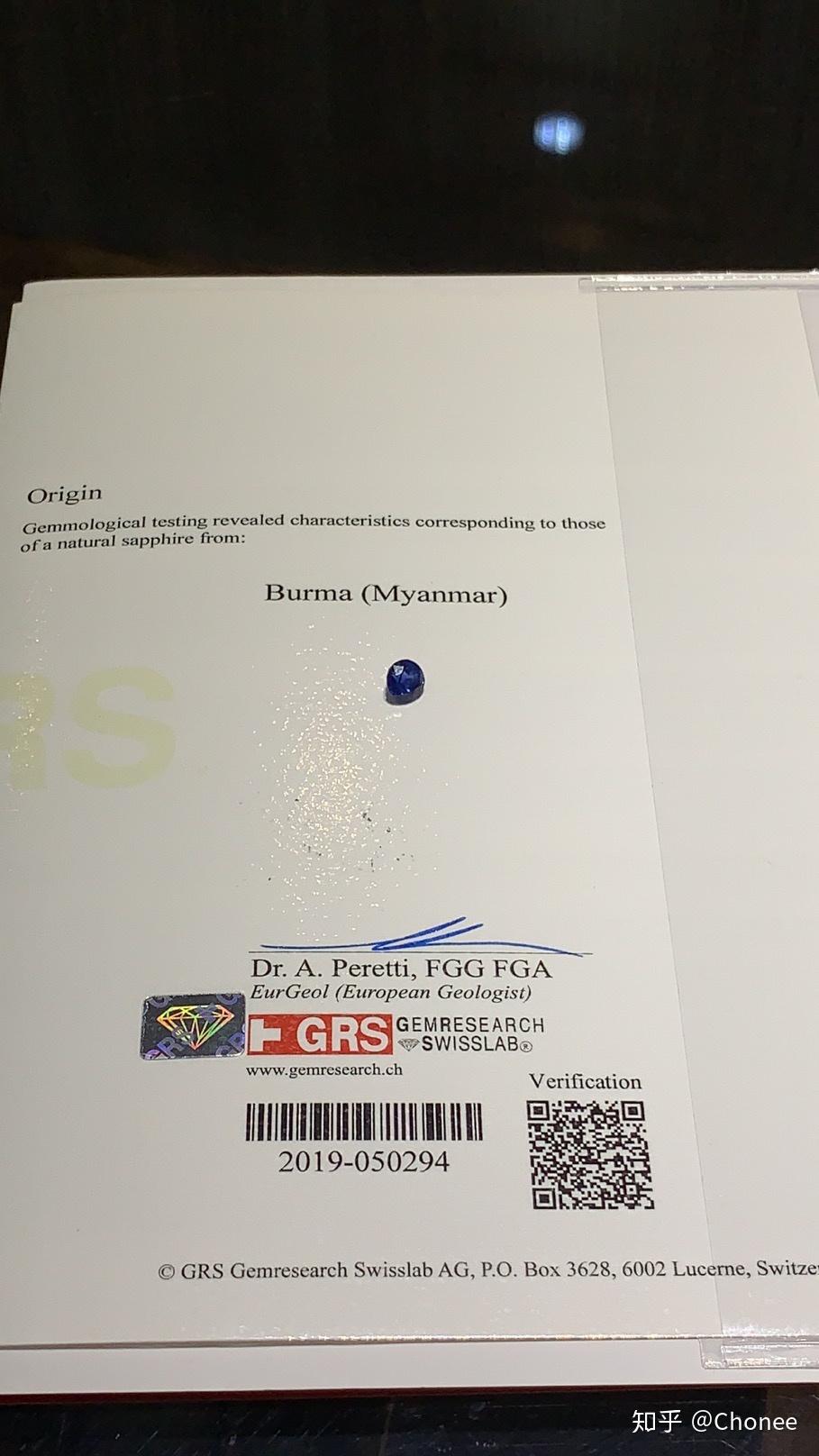 177这颗圆形明亮式蓝宝石缅甸产地无烧grs国际证书