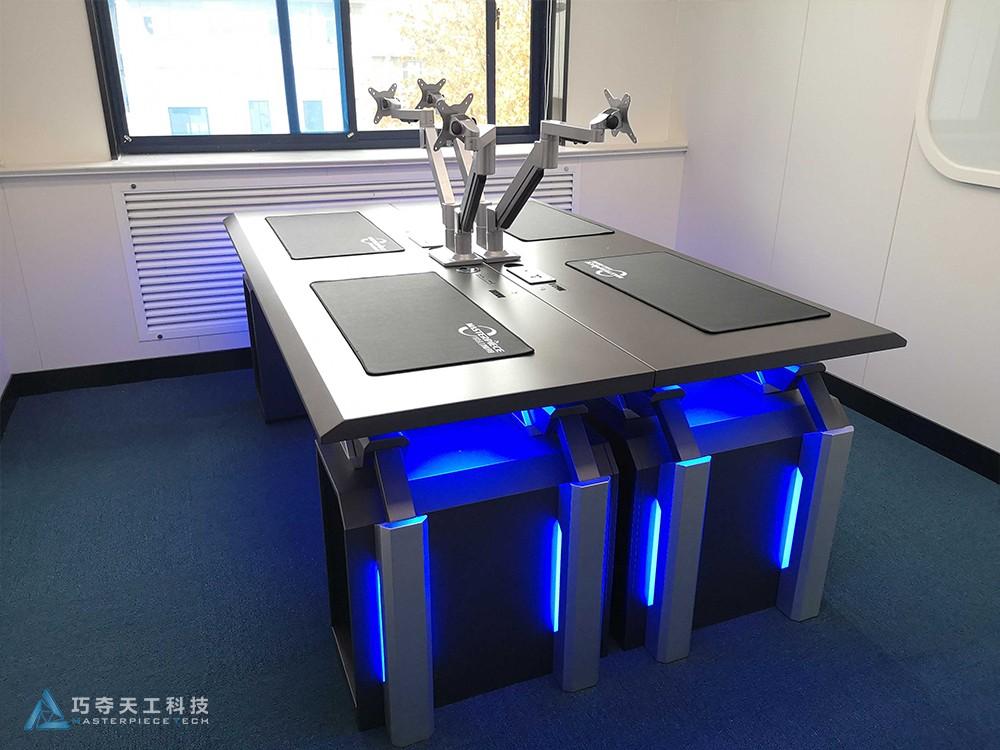 某局经侦中心巧夺天工科技科技感控制台操作台实景案例十七