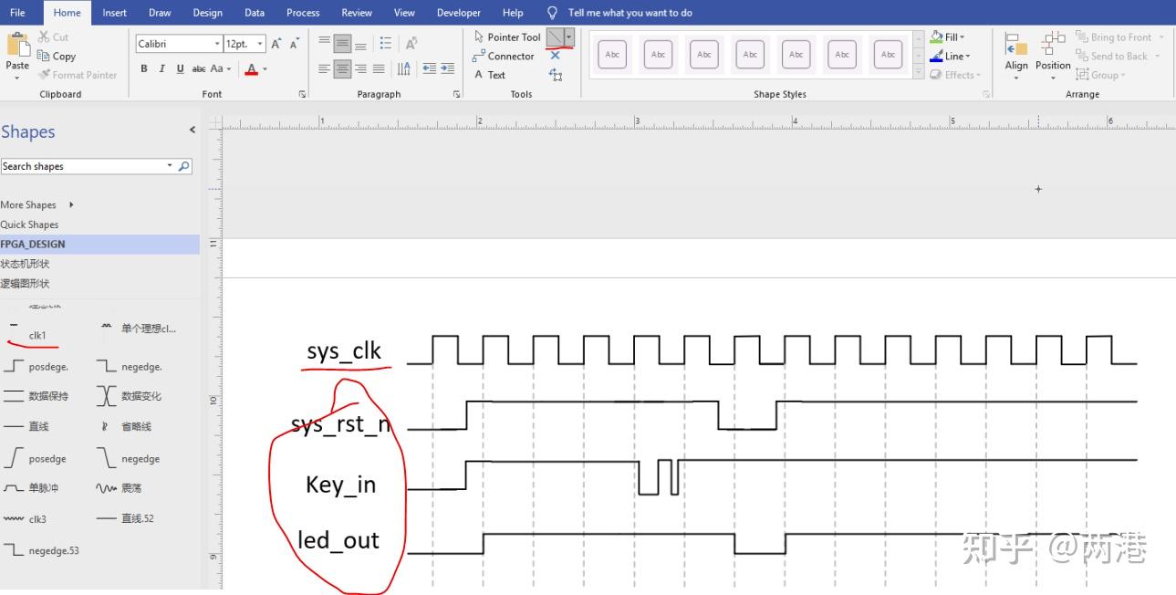 visio fpga 画波形