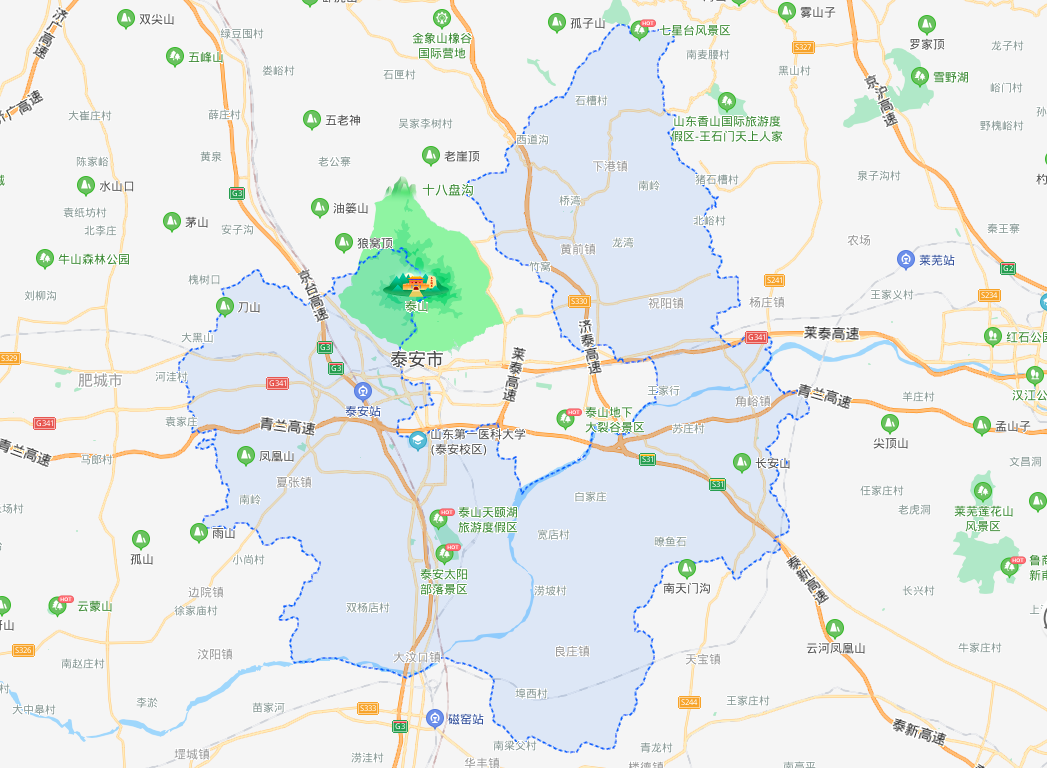 泰安市区详细地图图片