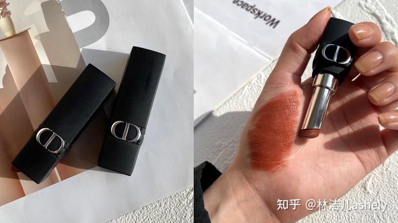2022秋冬全新登场dior磨砂黑管哑光锁色唇膏,注入双倍