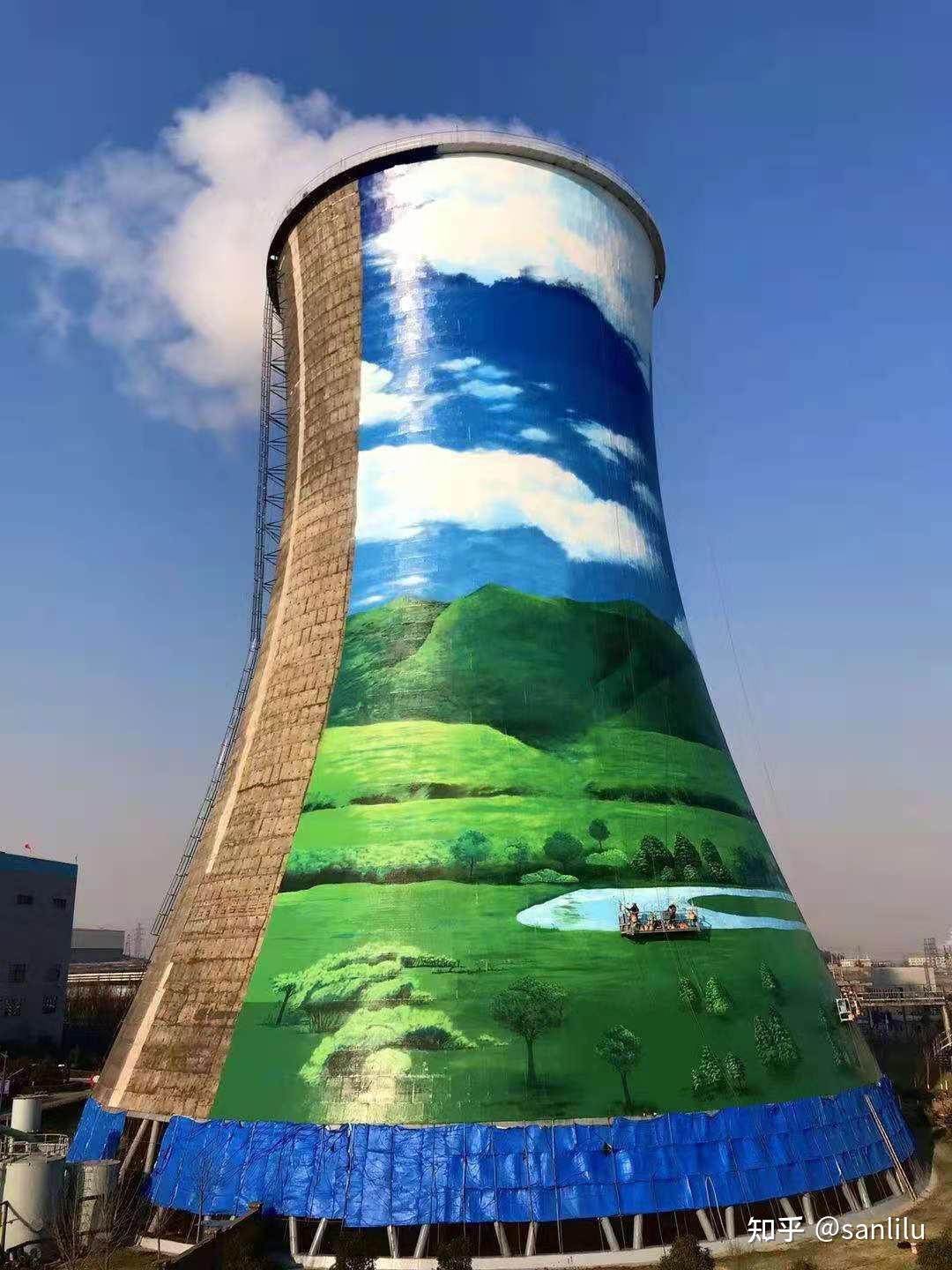 冷却塔彩绘美化操作步骤