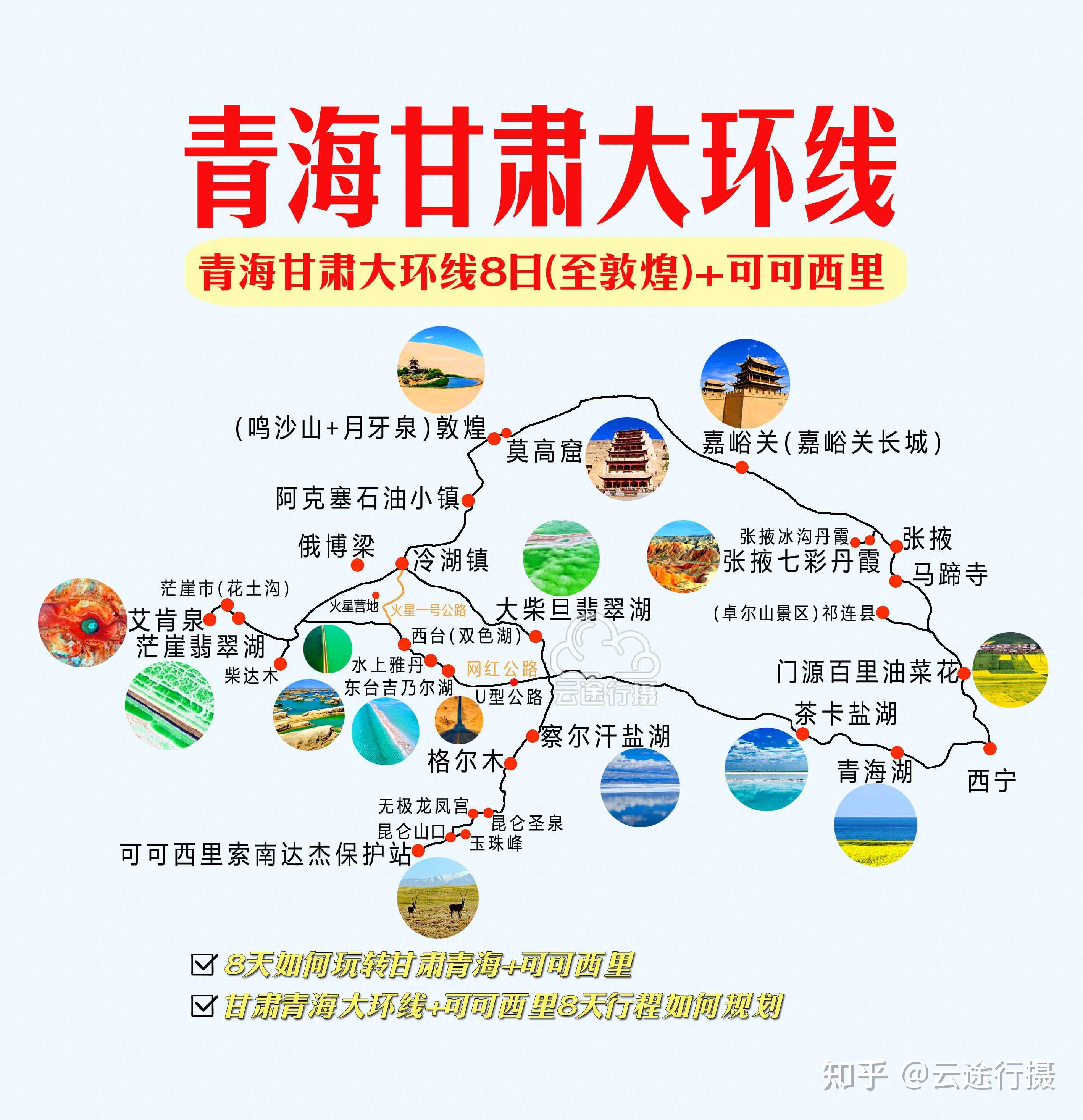 甘青大环线旅游线路图图片
